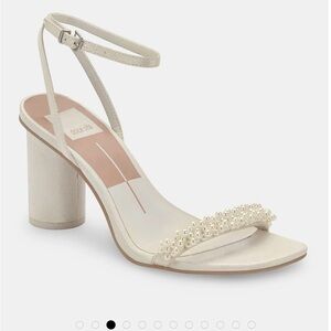 Elegant Cream Ankle Strap Heels